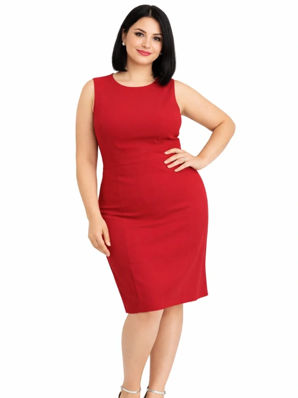 Kasper Plus Size 22W Cap Sleeve Princess Seam Dress NWT - Picture 1 of 2